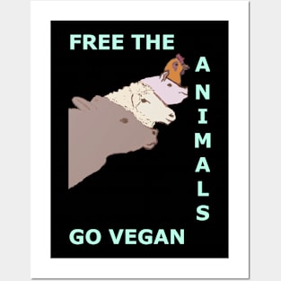Free the Animals - Go Vegan Posters and Art